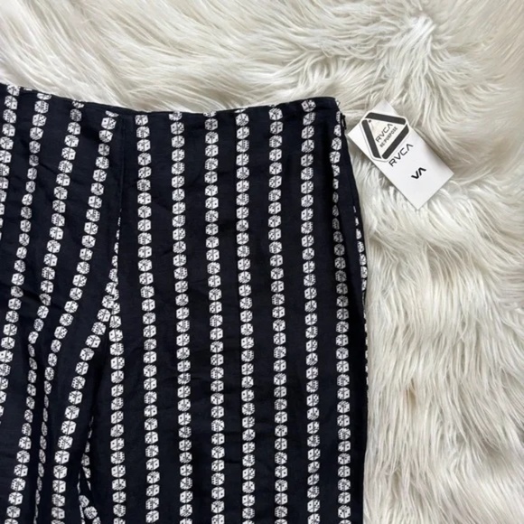 RVCA NWT Linen Blend Drip Pant Dice Print 29 - Picture 5 of 9